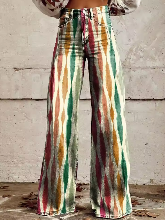 Francesca | Vintage Spodnie Szerokie
