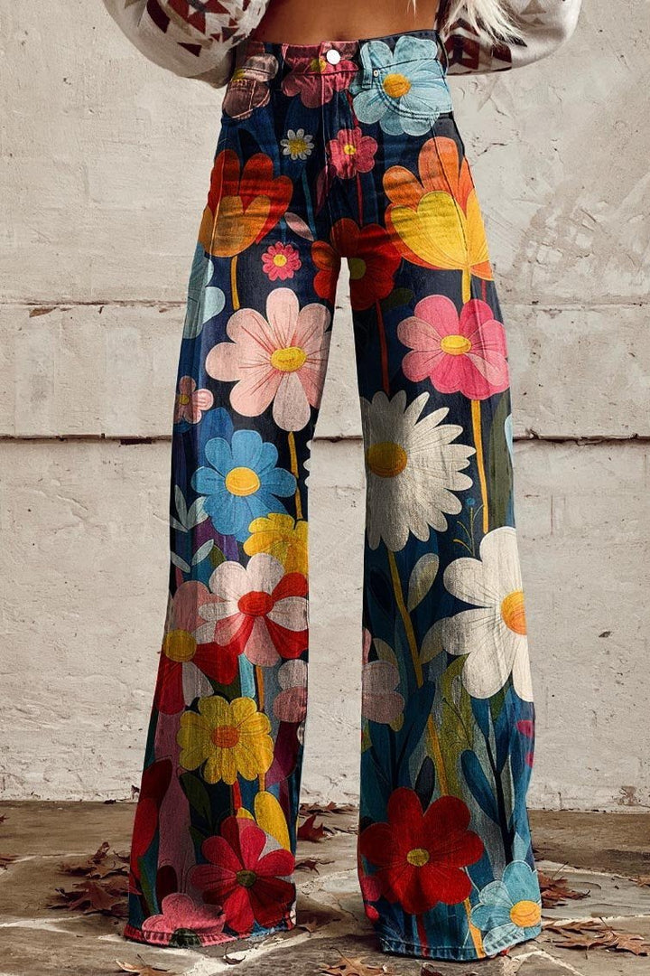 Camilla | Vintage Szerokie Spodnie